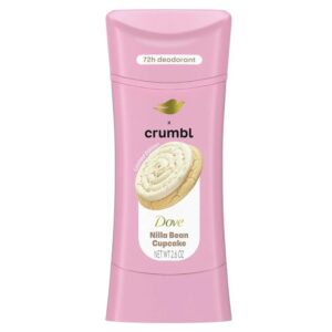 Dove x Crumbl – desodorante en barra Crumbl Nilla Bean Cupcake sin aluminio, 2.6 onzas