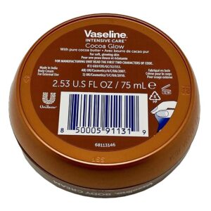 Crema corporal Intensive Care Glow – Cocoa by Vaseline para unisex – 2.53 oz Crema corporal